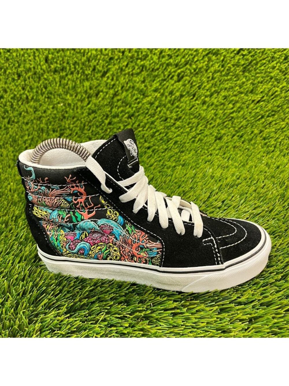 Vans Sk8-Hi Womens Size 5 Black White Athletic Casual Skate Shoes Sneakers